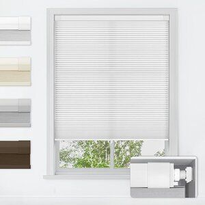 LazBlinds Cordless Cellular Shades Dark Grey Light Filtering AM01 S